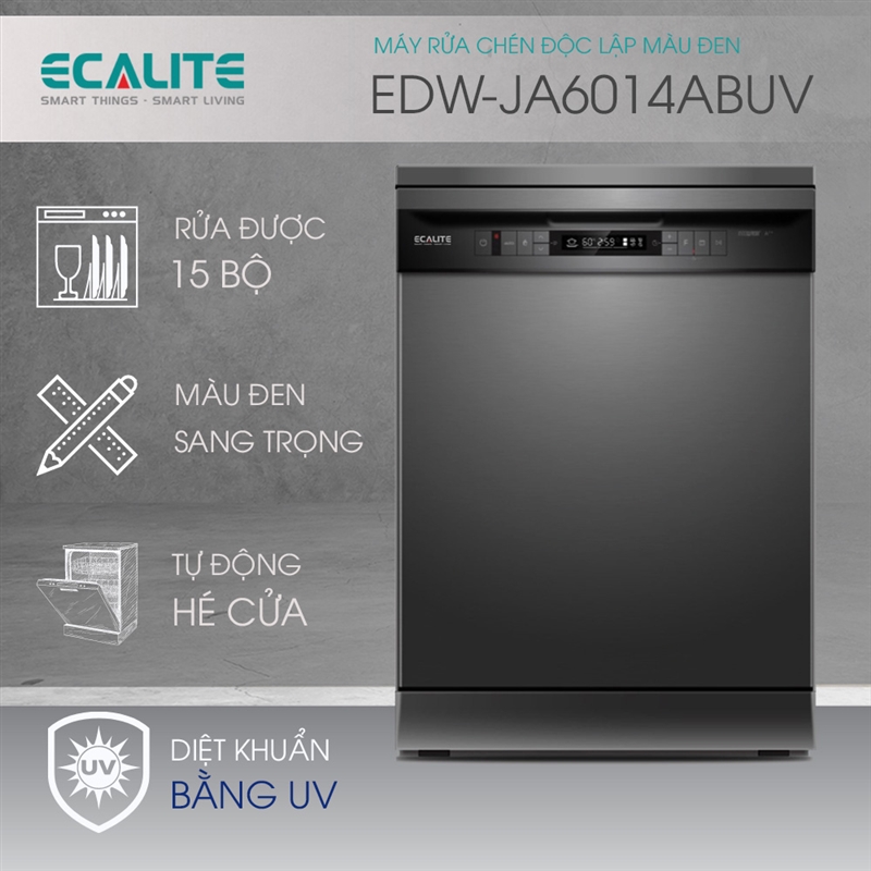 Máy rửa chén độc lập Ecalite EDW-JA6014ABUV