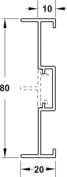 Thanh kết nối tường, Nhôm, Mã số 403.75.419