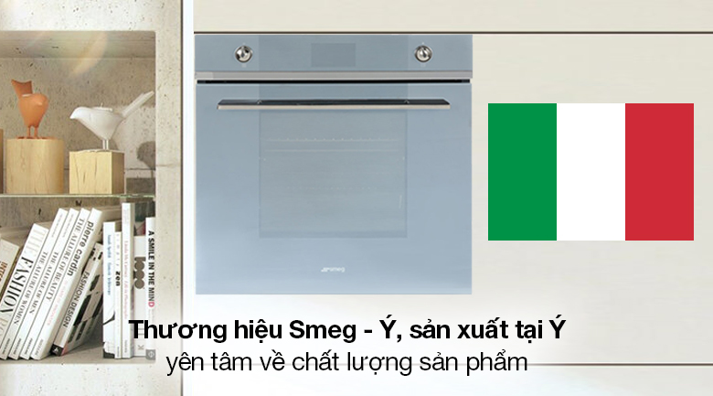Lò nướng âm Smeg SO6102TS 68 lít (536.64.982) - Lò nướng Smeg là thiết bị nấu nướng sang trọng của thương hiệu Smeg - Ý, sản xuất tại Ý