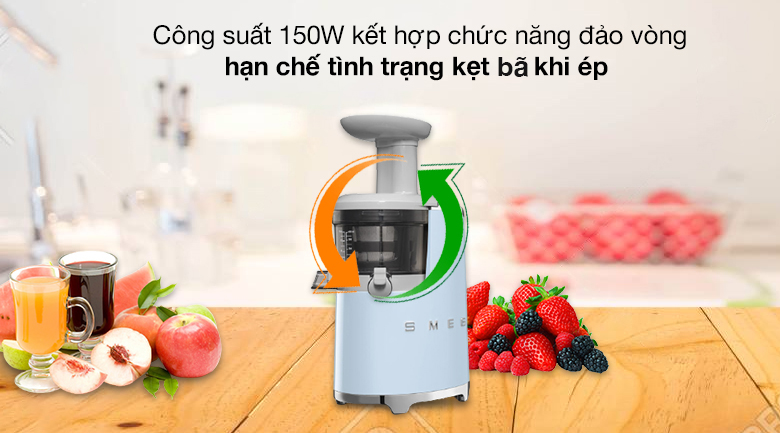 Công suất - Máy ép chậm Smeg SJF01PBEU (535.43.628) 