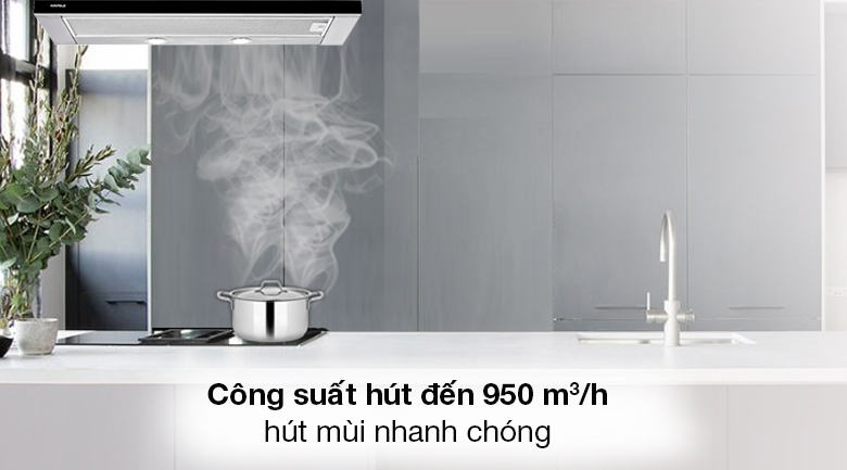 Máy hút mùi âm tủ Hafele HH-TG90E (539.81.075) - Công suất hút lên đến 950 m³/h