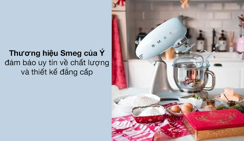 Thương hiệu - Máy trộn bột đa năng Smeg SMF02PBEU (535.43.608)