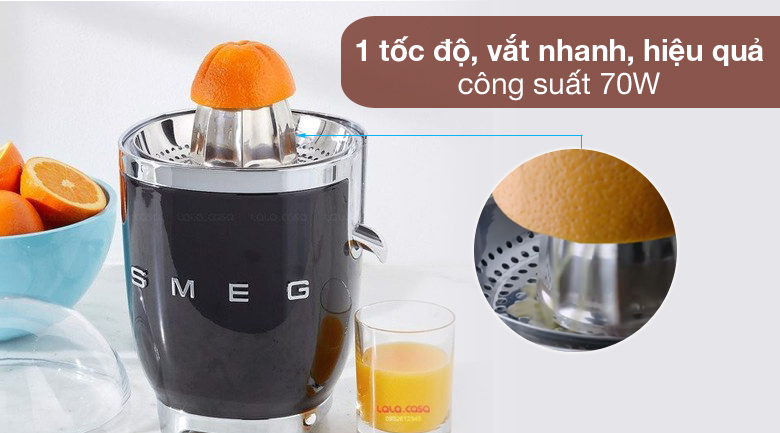 Dễ dùng - Máy vắt cam Smeg CJF01BLEU (535.43.640)