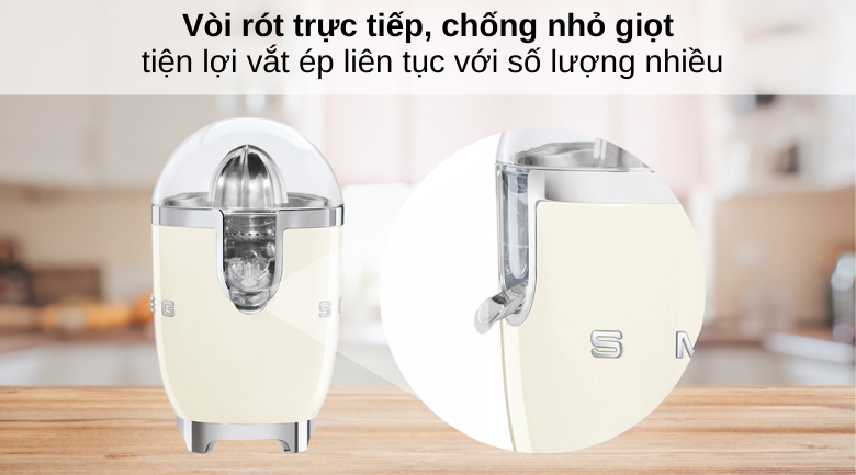 Miệng rót chống nhỏ giọt - Máy vắt cam Smeg CJF01PBEU (535.43.645)