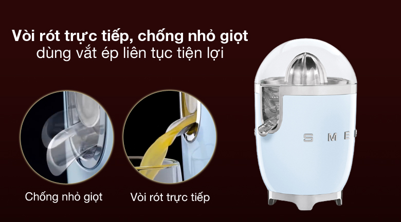 Miệng rót chống nhỏ giọt - Máy vắt cam Smeg CJF01PBEU (535.43.648)