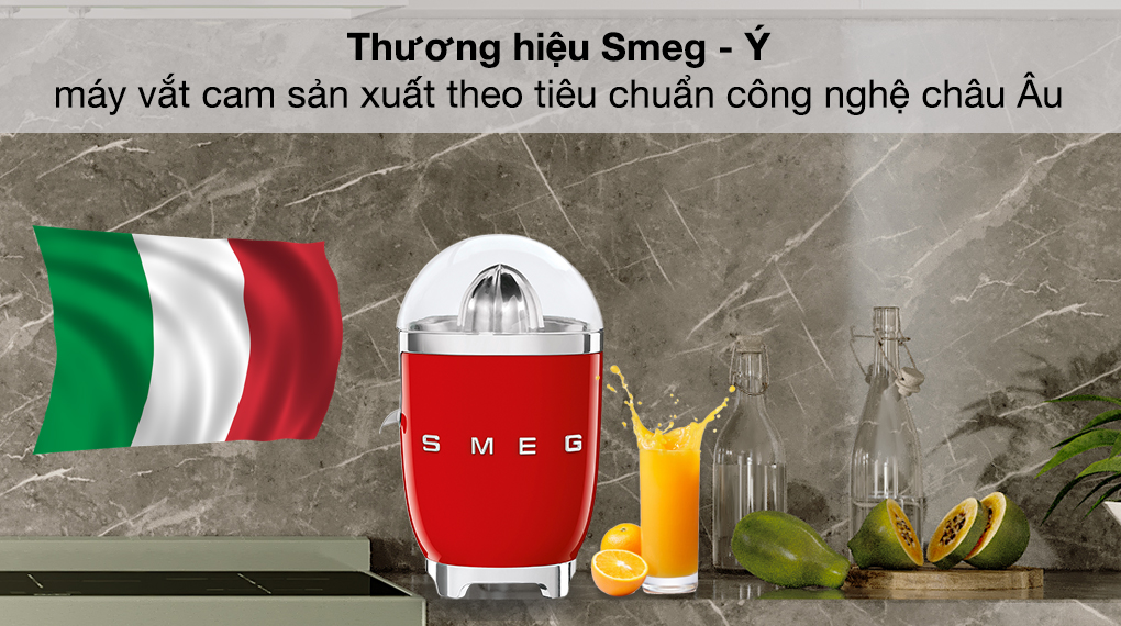 Máy vắt cam Smeg CJF01RDEU (535.43.649) - Thương hiệu