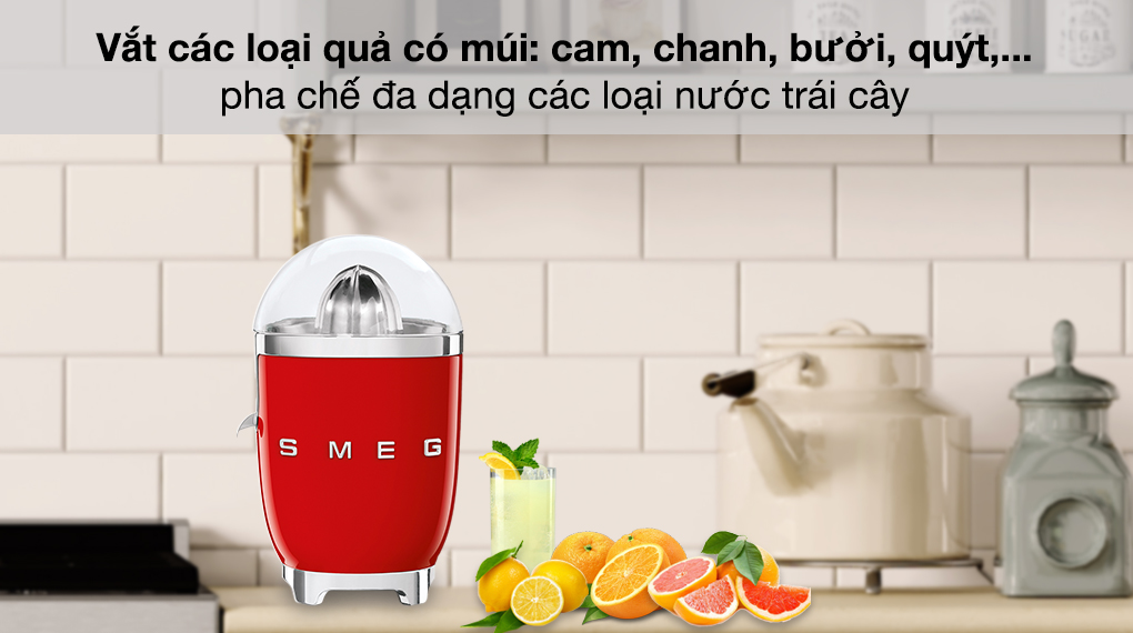 Máy vắt cam Smeg CJF01RDEU (535.43.649) - Chức năng