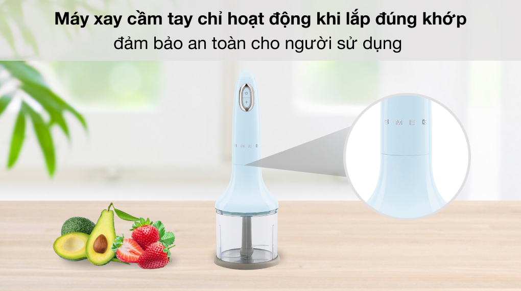 Máy xay cầm tay Smeg HBF02PBEU (535.43.610) - Lắp đúng khớp