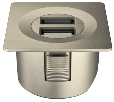 Cổng sạc USB, Häfele Loox ESC 2001, mô-đun, tròn, Mã số 833.73.756