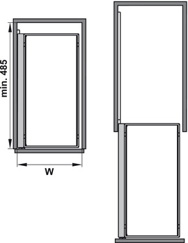 Bộ Rổ Kéo Ray Trái Cửa 400mm Hafele Comfort II 545.53.765