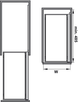 Bộ Rổ Kéo Ray Trái Cửa 400mm Hafele Comfort II 545.53.765